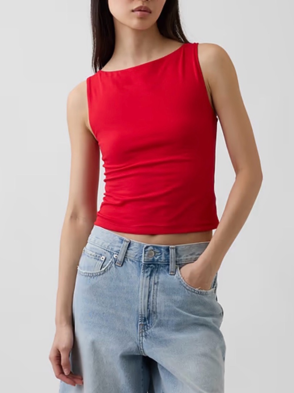 GAP CloseKnit Jersey Boatneck Tank Top